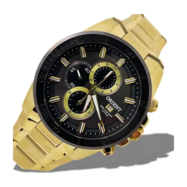 Orient Cronógrafo Dourado 10 ATM