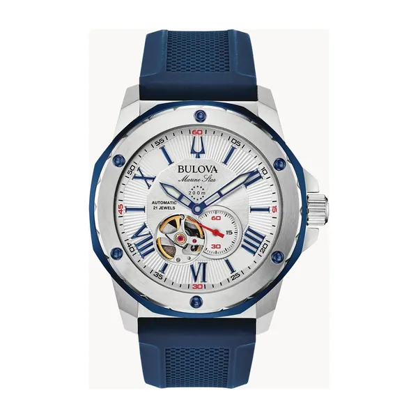 Bulova Masculino Automático Marine Star Azul 98A225
