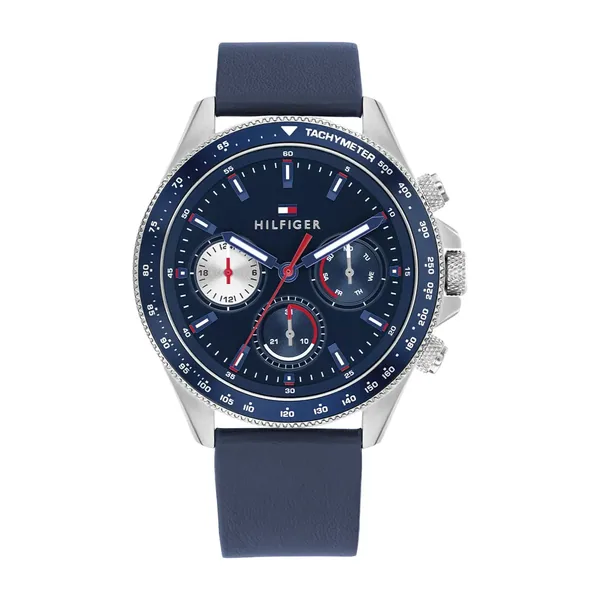 Tommy Hilfiger Clark Masculino Em Couro Azul 1792209