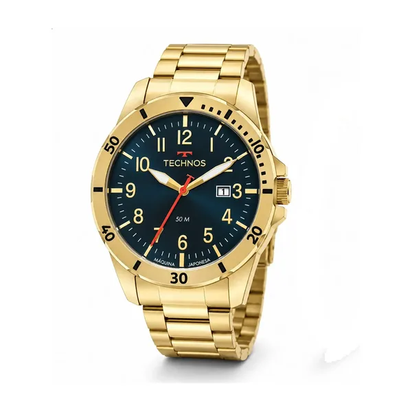 Technos Masculino Dourado + Pulseira