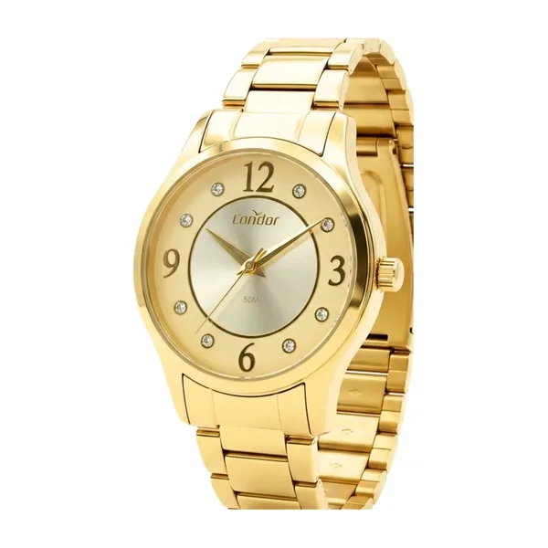 Condor Feminino Dourado Colar E Brincos