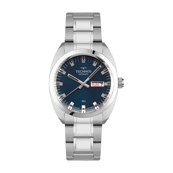 Technos Prata Masculino Analógico Aço 8205OV/1A