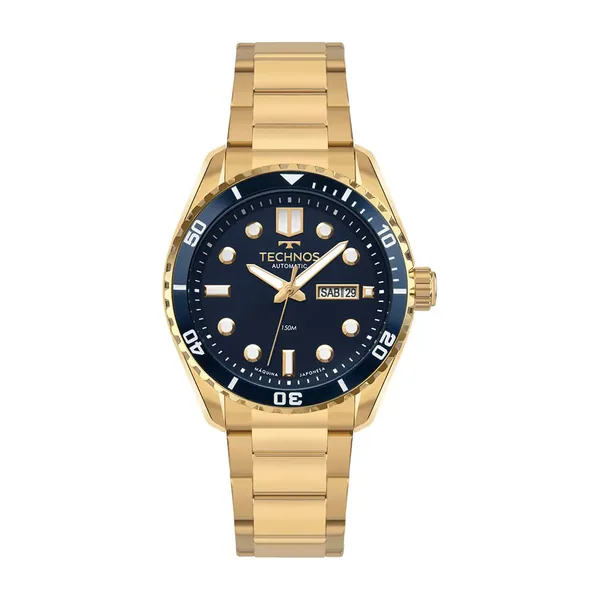 Technos Masculino Automático Dourado - 8205OZ/1A