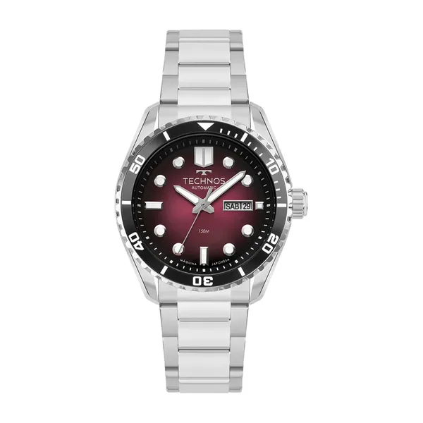 Technos Masculino Automático Prata - 8205PA/1R