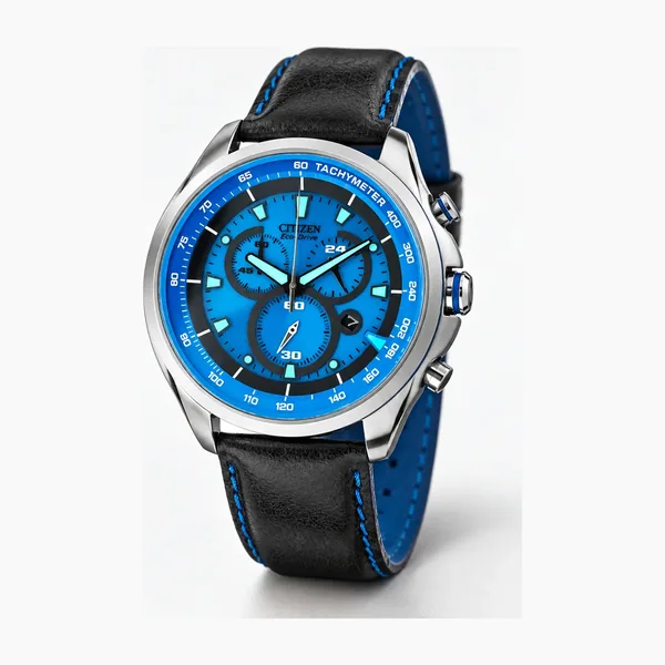Citizen Masculino Couro Cronógrafo Ecodrive TZ30473A