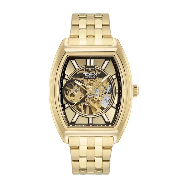 Technos Masculino Automático Dourado Aço G3265AC/1D