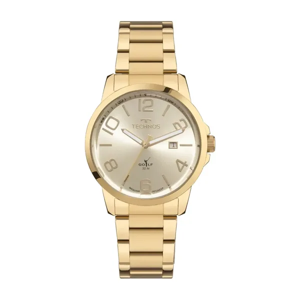 Technos Masculino Dourado Elegante
