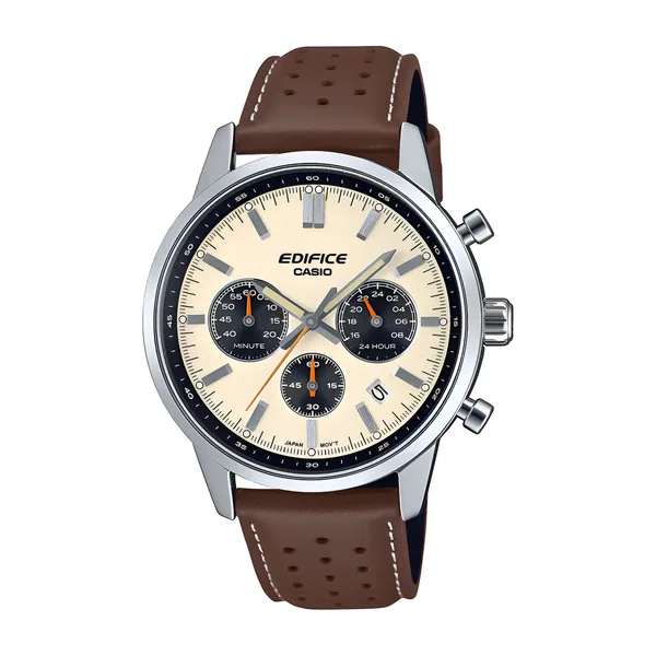 Casio Edifice EFR-575L-7ADF Masculino Couro Marrom