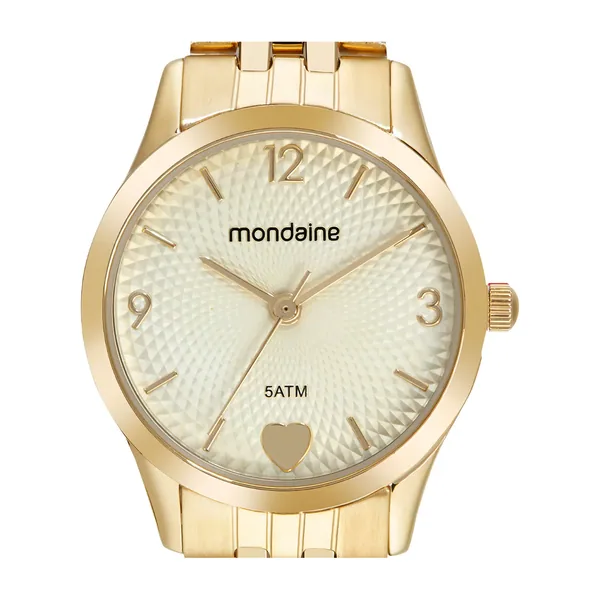 Mondaine Com Correa De Aço Inox Dourado