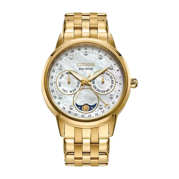 Citizen Feminino Ecodrive Calendrier, Fases Da Lua