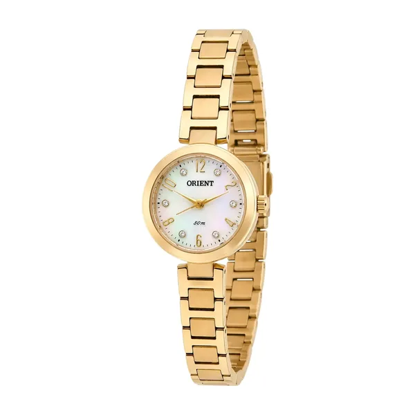 Orient Feminino Dourado Visor Furta-cor Sofisticado