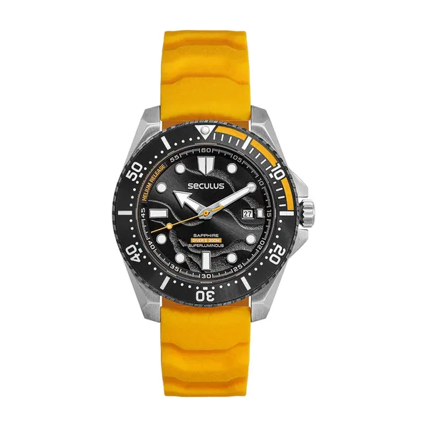 Seculus Masculino S300 Diver Automático Amarelo